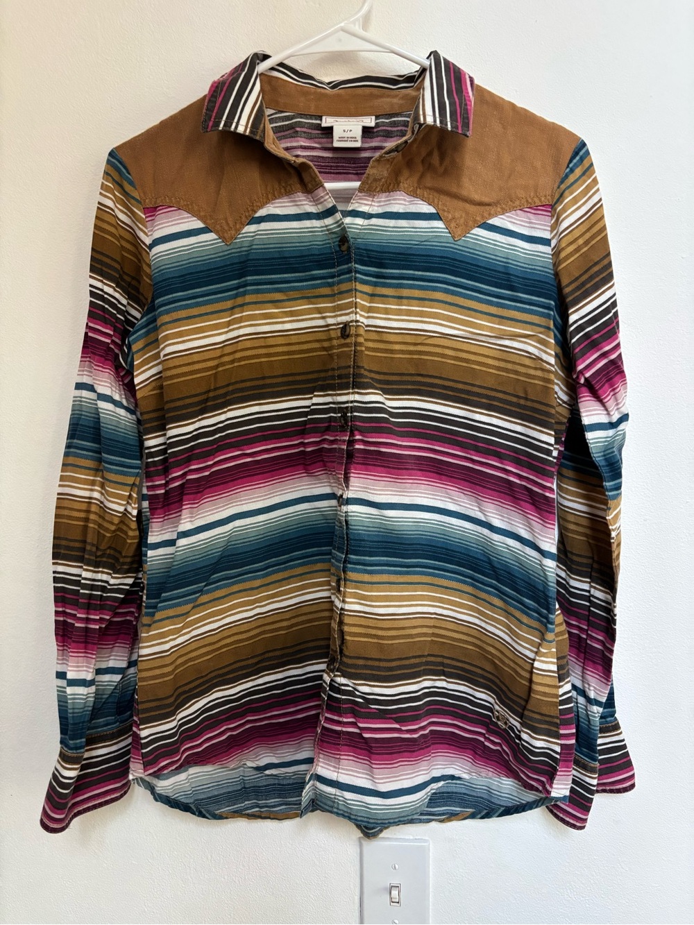 Ariat Multicolor Striped Western Yoke Button-Down Shirt